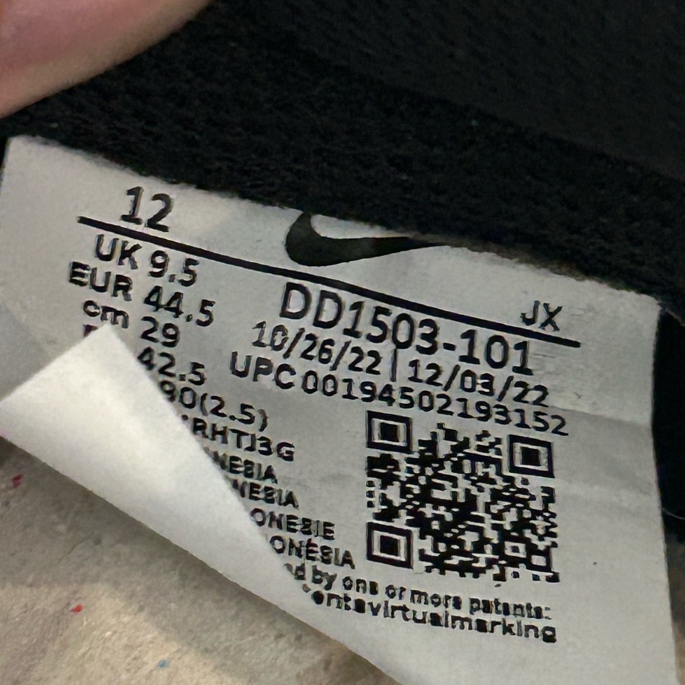 Nike Women's Dunk Low Panda White Black DD1503-101 Shoes Size 12 New - Picture 8 of 10